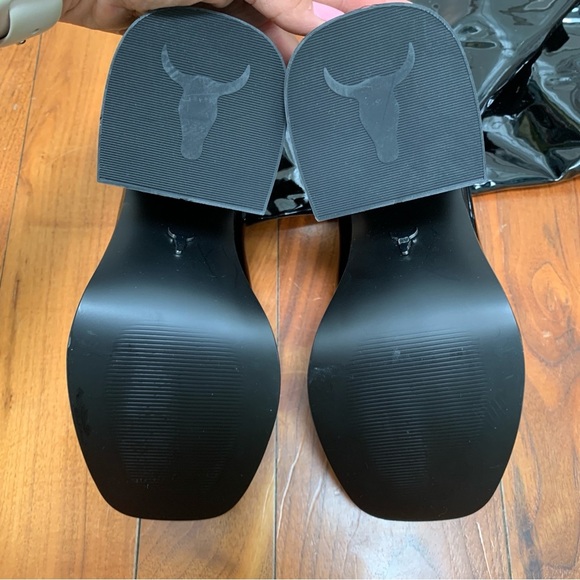 Windsor Smith Haunted Latex Faux Patent Leather Over The Knee Platform Boots 7 - Picture 10 of 13